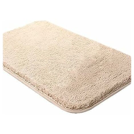 Tapis de Bain Antidérapant Extra Epais Tapis de Absorbant Douche Microfibre de pour Salle de Bain Machine Epais (Beige, 40 x 60cm)