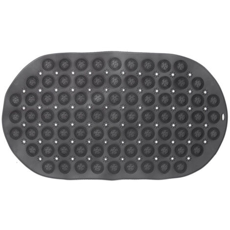 Tapis de bain antidérapant, gris, 68 x 37 cm