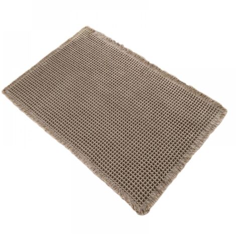 Tapis de bain antidérapant, idéal pour l'entrée de la salle de bain ou de la chambre, tapis absorbant pour la maison, protège-siège de toilette, marron, 61 cm x 43 cm