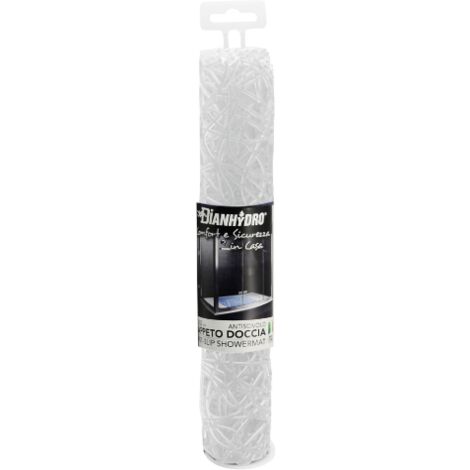 Tapis de bain antide'rapant Mod. Mix en PVC 52 x 52 cm cristal avec ventouses de se'curite' tapis de douche de salle de bain Cristallo 52x52 Cm