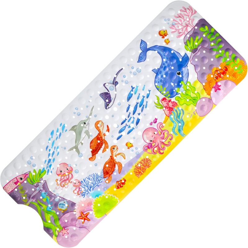 Tapis de Bain Antidérapant pour Enfants, Tapis de Bain pour Bébé, Baignoire Tapis de Bain pour Enfants, Tapis pour Enfants avec Ventouses pour