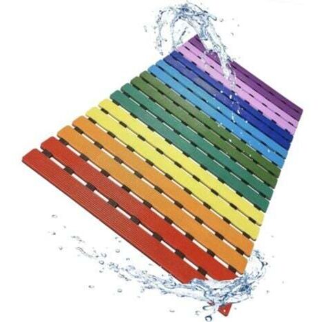 Tapis de bain antidérapant, tapis de baignoire, évacuation rapide - 40 x 63 cm Couleur