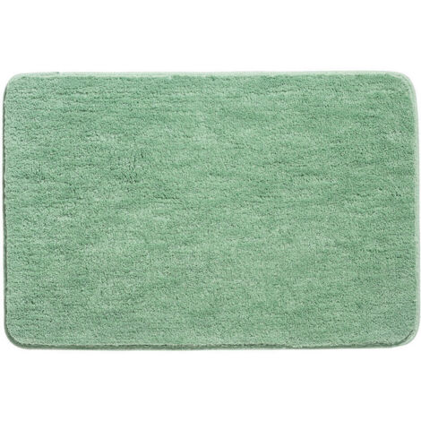 Tapis de bain antidérapant, tapis de douche épais, absorbant, tapis de sol en microfibre ultra doux, séchage rapide, lavable en machine, vert, 40 x 60 cm