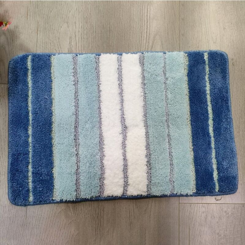 Tapis de Bain Antiderapant,Extra Doux Tapis Salle Bain,Lavable en Machine,Absorbant l'eau,50 x 80 cm,Bleu