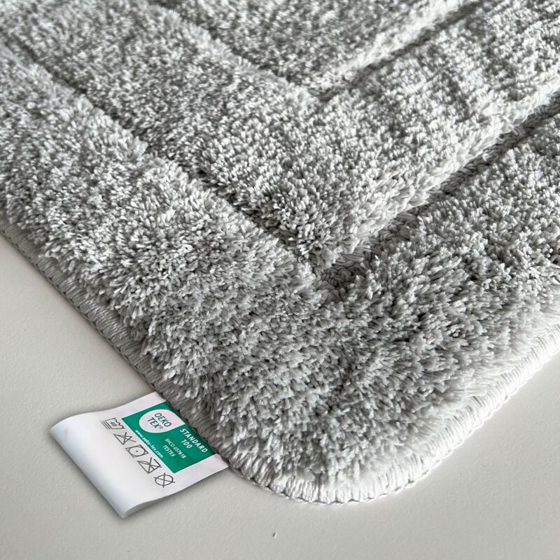 Tapis de Bain Atlantis, Ultra Doux Extra Moelleux & Absorbant Séchage Rapide Antidérapant Gris argenté 70 x 120 cm