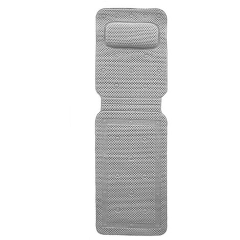 Tapis de bain blanc avec oreiller, fabriqué en PVC expansé doux, antidérapant et antibactérien.