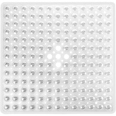 Tapis de Bain carré antidérapant à ventouses - Durable et élégant - Tapis de Douche antidérapant - Design Moderne - (DÉGAGER)