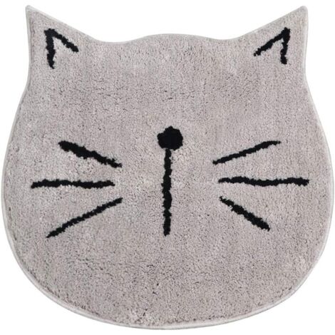 Tapis de bain chat dessin animé absorbant, antidérapant et moelleux Living Ro