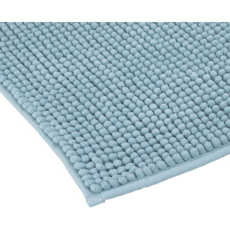Tapis de bain "Chenille" 50 x 80 cm Atmosphéra - Couleur: Bleu artic