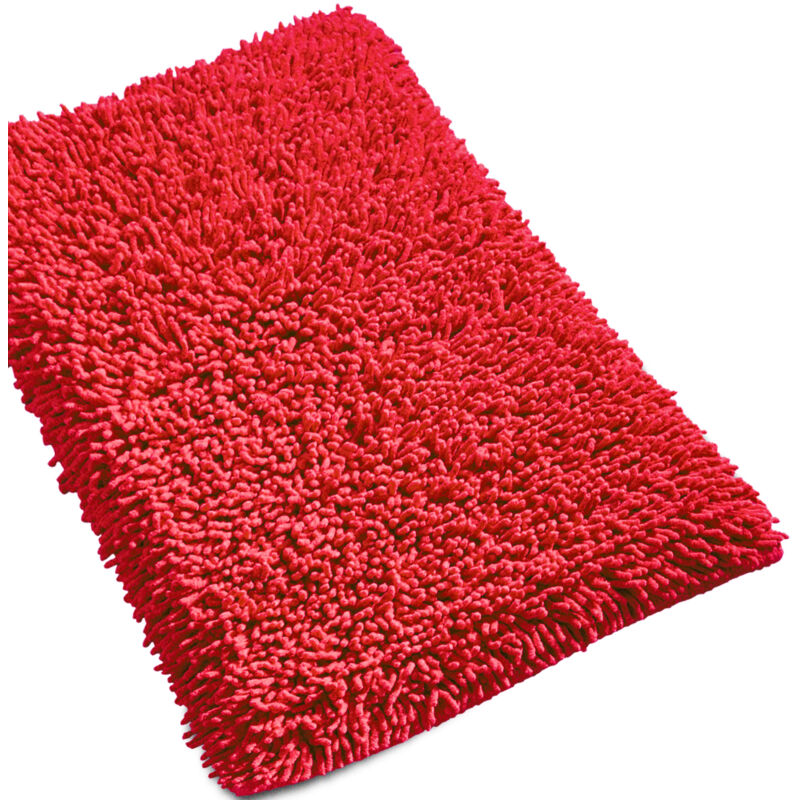 Linnea Tapis de Bain 50x80 cm Chenille Rouge 1800 g/m2