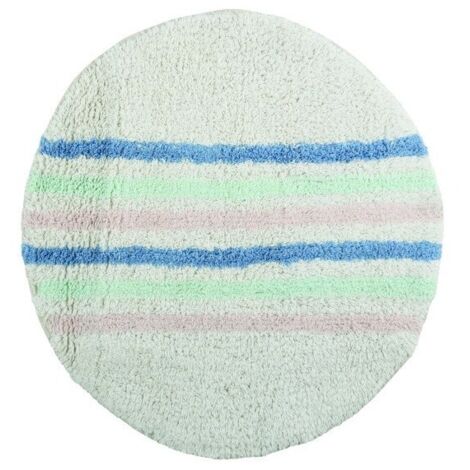 Tapis de bain Coton Rond Pastel SEAUVILLE 57Cm MSV