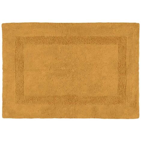 Tapis de bain curry en coton 50 x 80 cm