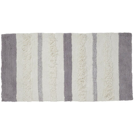 Tapis de bain déco en coton tufté 60x120cm