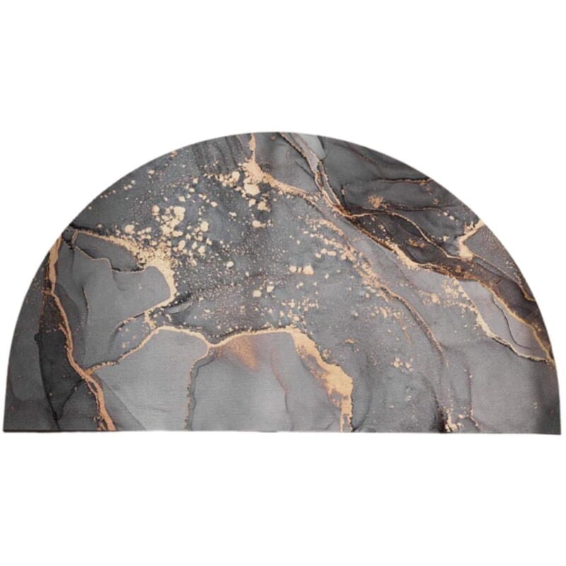 Tapis de bain demi-rond, tapis de salle de bain, tapis de bain, paillasson décoratif doux en demi-cercle, tapis de porte antidérapant pour douche,