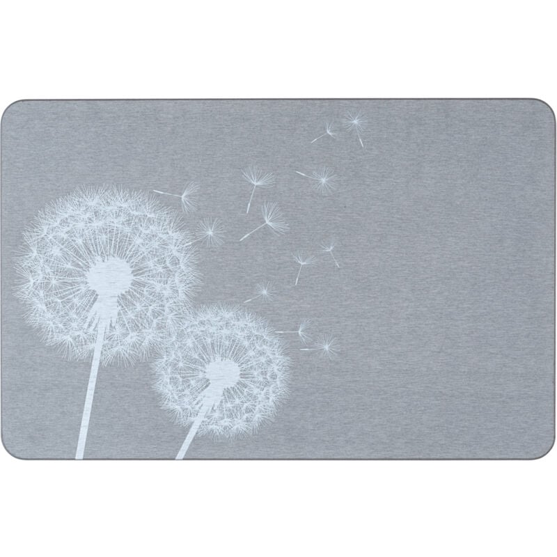 Tapis de bain antidérapant Wenko Astera gris 60x39 cm diatomite tapis de bain absorbant rapide à sécher avec anti-rutsch-netz pour douche baignoire