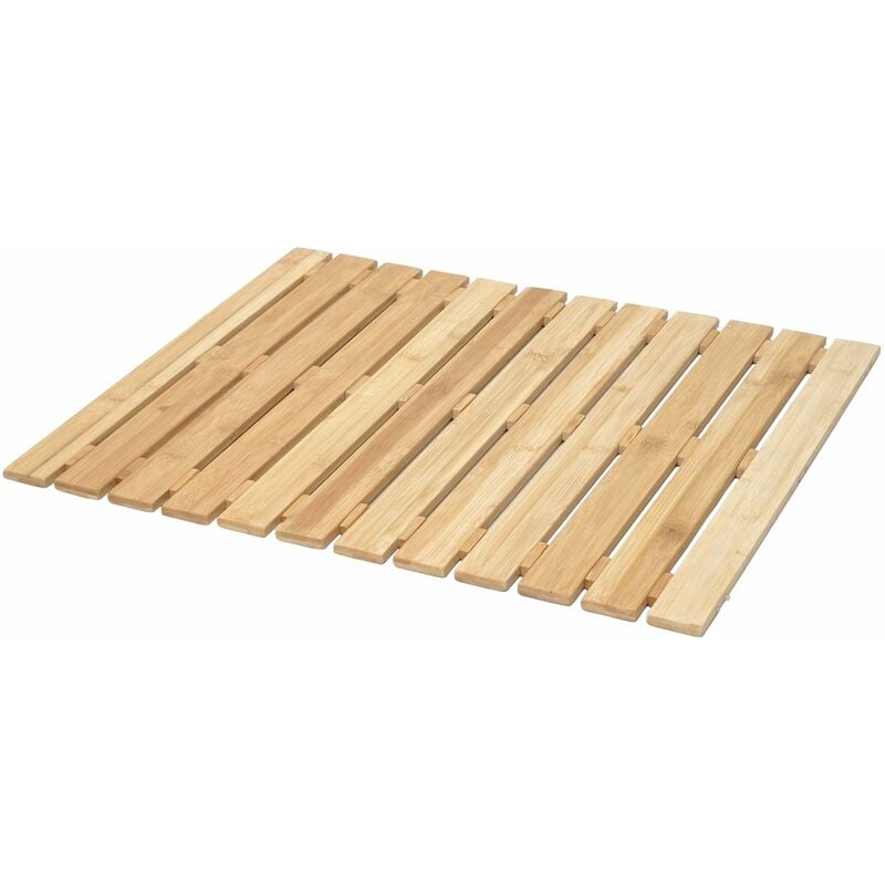 Tapis de bain douche Baignoire pour salle de bain en bambou antidérapant 60x50cm 040005346