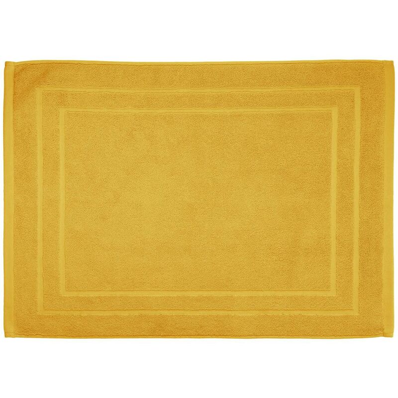 Tapis de bain coton jaune moutarde 50x70cm - Atmosphera créateur