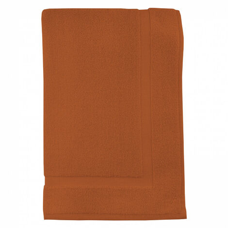 Tapis de bain en coton 800gr/m2 50x80 cm LAGUNE terra, par Soleil d'Ocre