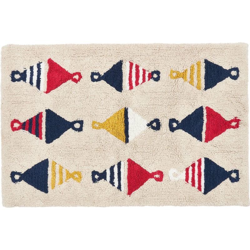 Tapis de bain en coton bouée 91 x 61 cm
