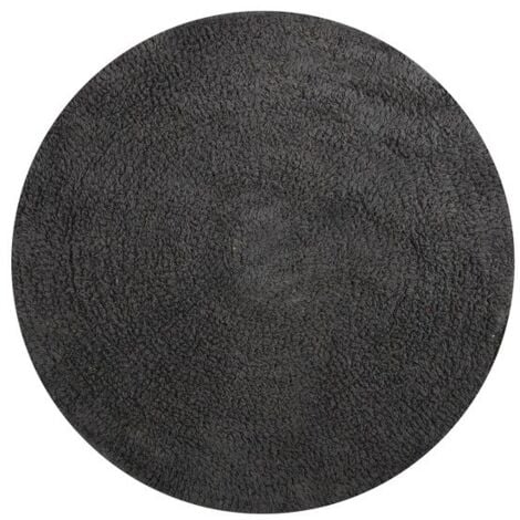 Tapis de bain en Coton Rond Ø57Cm Gris Anthracite MSV