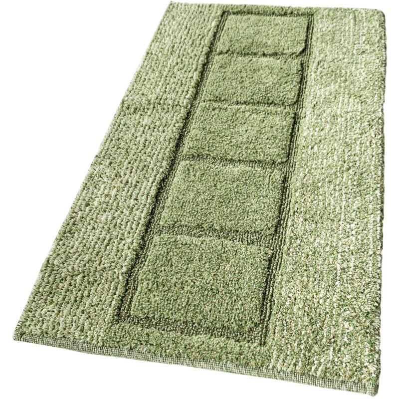 Emmevi Mv S.p.a. - Tapis De Bain En Coton Shaggy 55x90 Cm Tapis De Chevet Doux Absorbant Antidérapant - Vert