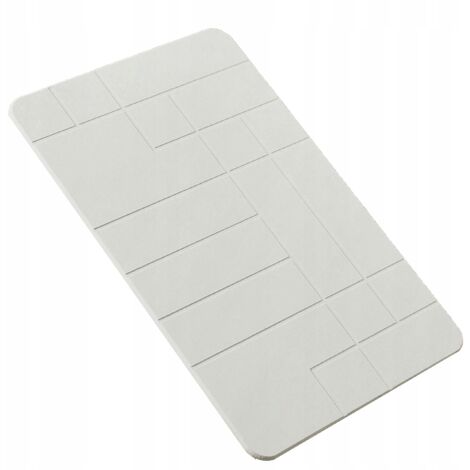 Tapis de bain en diatomite, séchage rapide, absorbant, 60 x 40 cm, beige clair