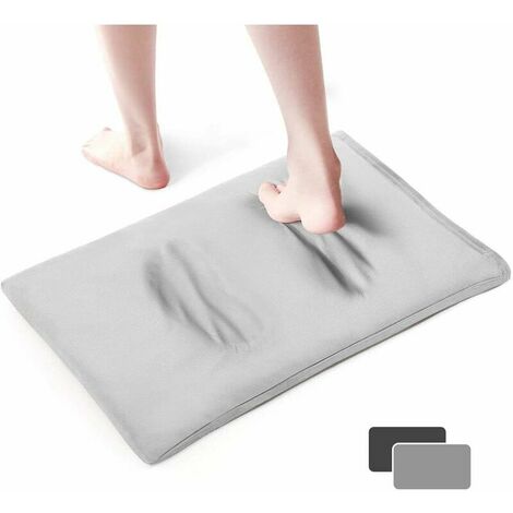 Tapis de bain en diatomite, tapis de bain absorbant antidérapant, tapis de douche au sol souple à séchage rapide, coussin de pied doux en particules de diatomite écologique original coussin de pied en