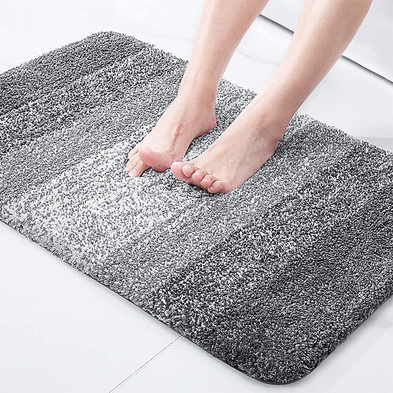 Tapis de Bain en Microfibre Extra Doux, Tapis Salle de Bain Antidérapant et Lavable en Machine, Tapis de Douche Absorbant l'eau,4161cm