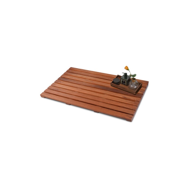 Tapis de bain en teck, tapis de douche en bois, tapis de baignoire, pieds en caoutchouc antidérapants, ,salle de bain, douche, spa, sauna, 8048cm