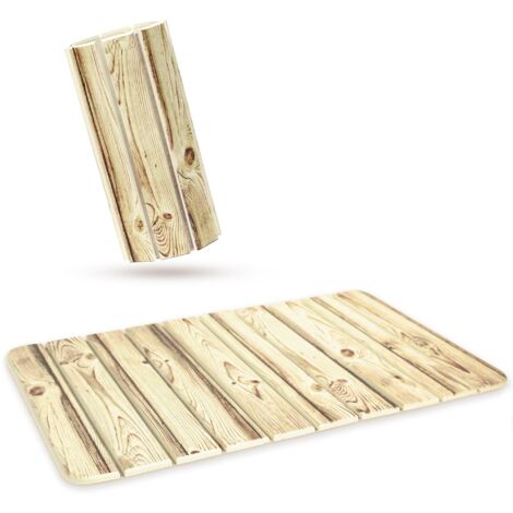 Tapis de bain en diatomite 60x39cm – Absorbant et anti-bactérien – Séchage ultra rapide – Texture antidérapante – Soldela