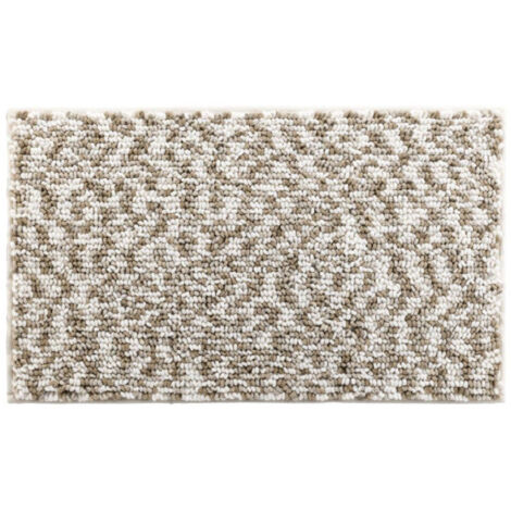 Tapis de Bain "Friza" 45x75cm Blanc & Marron