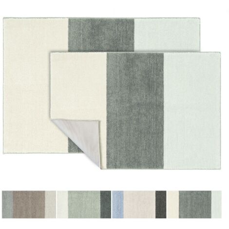 Tapis de bain Horizont Gris clair / gris / crème 60 x 90 cm