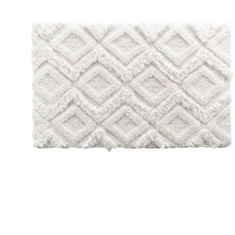 Tapis de Bain Ikatis Uni avec Reliefs Blanc 50x80 cm