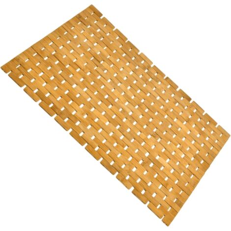 Tapis de bain imperméable en bois, tapis de bain en bois,