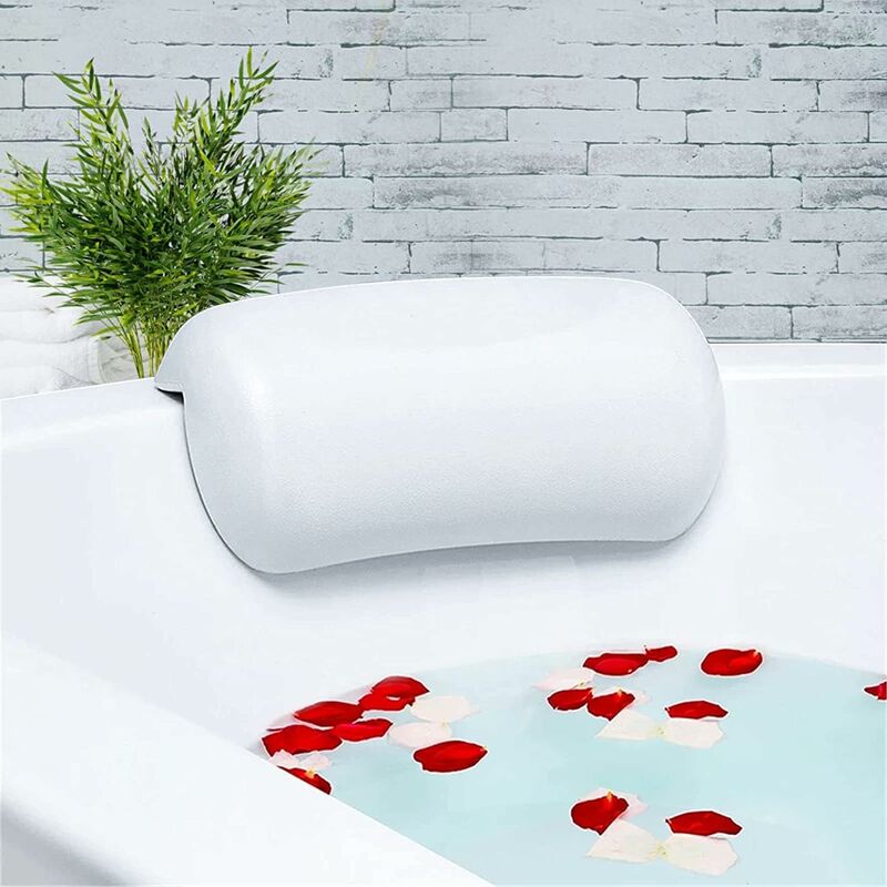Linghhang - Tapis de bain imperméable en pu, coussin de bain à ventouse, coussin de bain ergonomique, convient à toutes les baignoires, cadeau