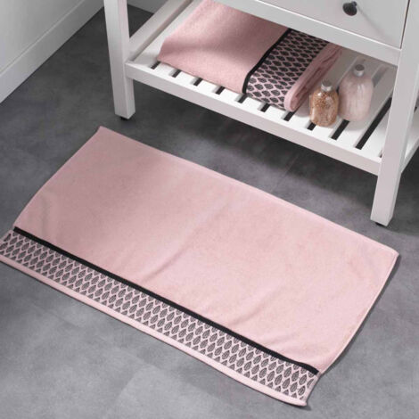 Tapis de Bain Imprimé "Botanica" 50x85cm Rose