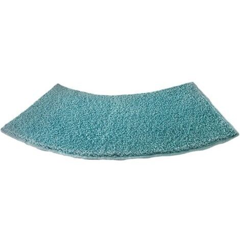 Tapis de bain incurvé, tapis de douche, tapis de toilette épais, tapis de bain écologique, tapis de salle de bain antidérapant, bleu