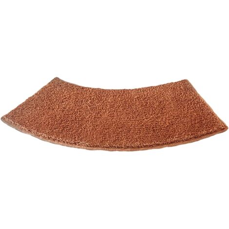 Tapis de bain incurvé, tapis de douche, tapis de toilette épais, tapis de bain écologique, tapis de salle de bain antidérapant, marron