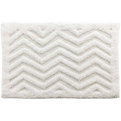 Tapis de Bain Jacquard "Angelis" 50x80cm Blanc