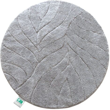 Tapis de bain Maris Tapis de bain rond Argent 120 cm de diamètre