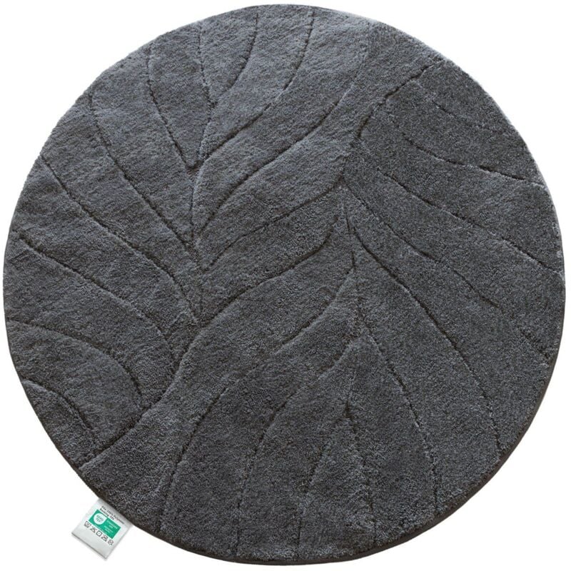 Tapis de bain Maris Tapis de bain rond Gris foncé 120 cm de diamètre
