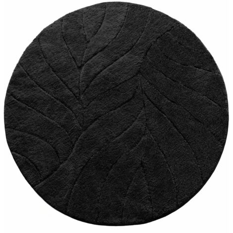 Tapis de bain Maris Tapis de bain rond Noir 120 cm de diamètre
