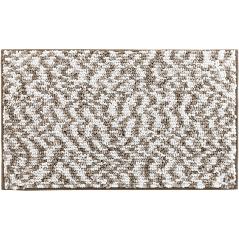 Tapis de bain microfibre 45 x 75 cm Frizza marron/sable