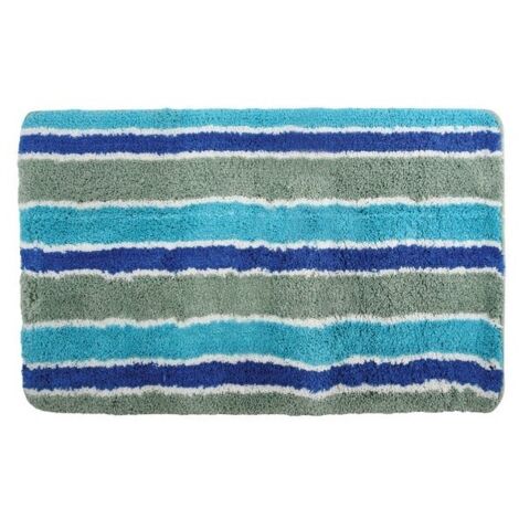 Tapis de bain Microfibre 50x80cm QUITO Bleu & Vert MSV