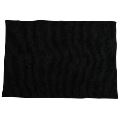 Tapis de bain Microfibre CHENILLE 40x60cm Noir MSV