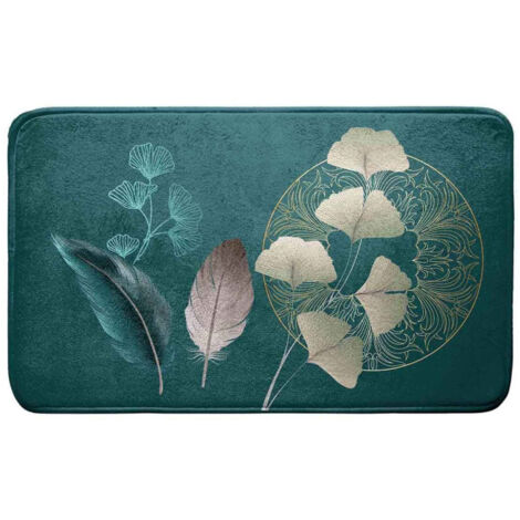 Tapis de Bain Microfibre "Ginkoblue" 45x75cm Vert
