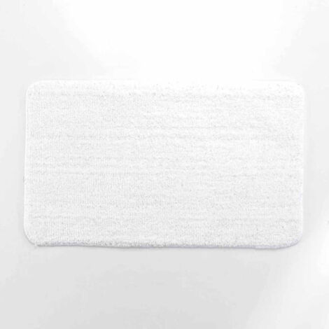 Tapis de Bain Microfibre "Métallisé" 45x75cm Blanc
