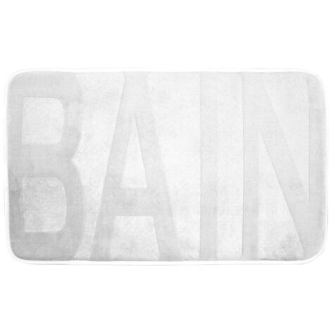 Tapis de Bain Microfibre "Relief" 45x75cm Blanc