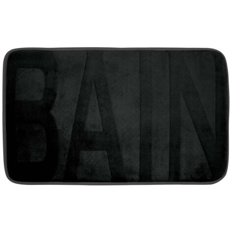 Tapis de Bain Microfibre "Relief" 45x75cm Noir
