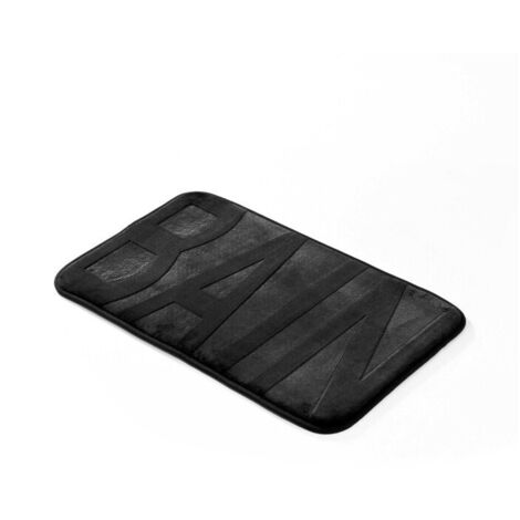 Tapis De Bain Microfibre "relief" 45x75cm Noir